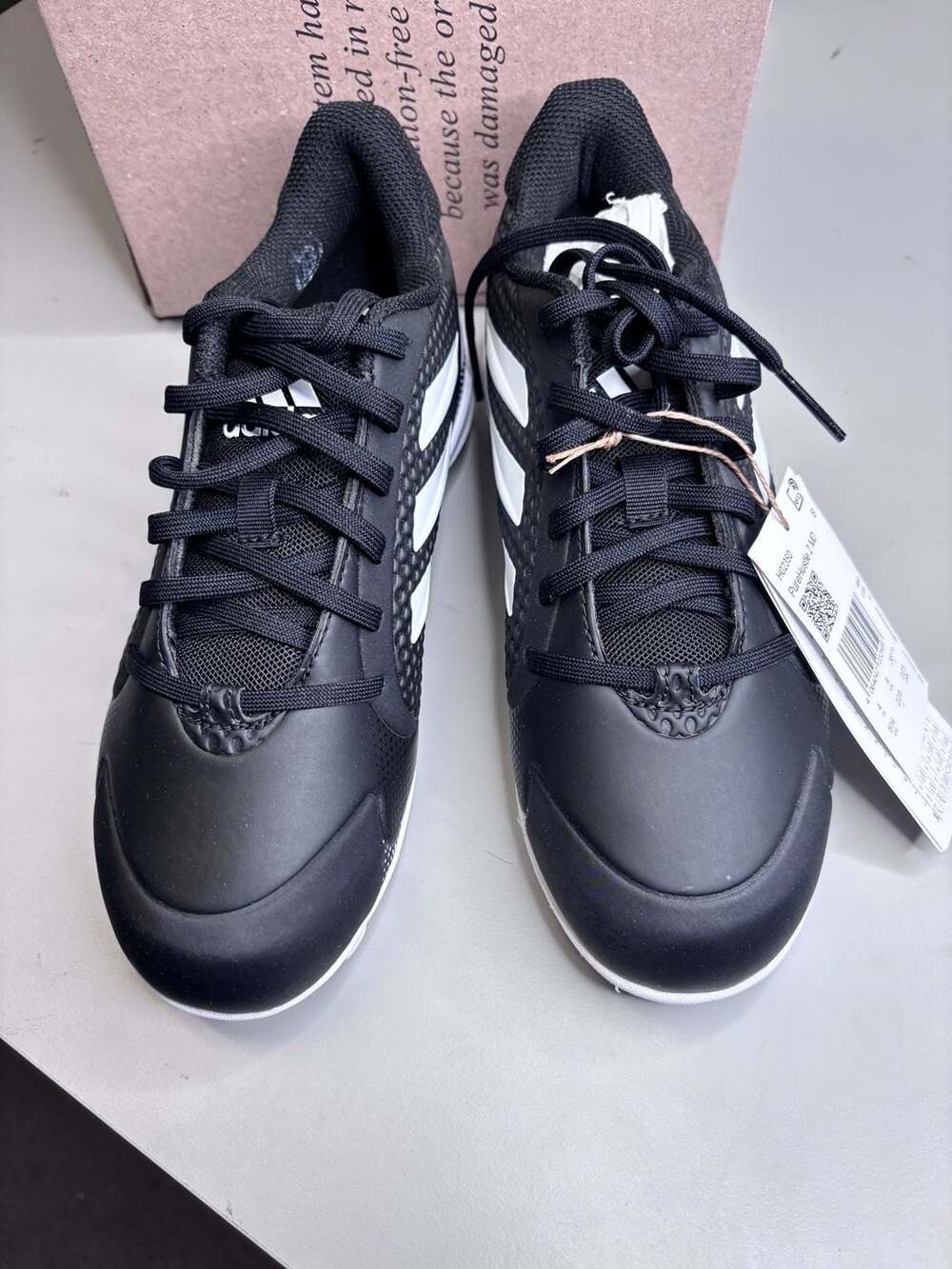 Adidas PureHustle 2 MD Baseball/Softball Cleats - Black/White size 5.5 - Picture 2 of 5